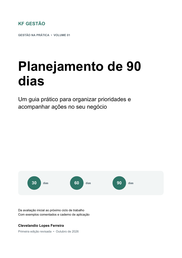 Capa real do e-book KF Planejamento de 90 dias, de Clevelandio Lopes Ferreira